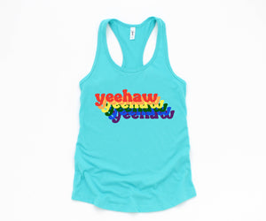 Yeehaw LGBT Tank Top, Pride Month Tank Top, Rainbow Pride Tank Top, Love Is Love Tank Top, Equal Rights Tank Top, Gift For LGBT Support