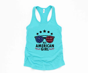 All American Girl Tank Top, 4th of July Tank, Patriotic Tank, 4th Of July Tank, Usa Flag Shirt, Independence Day Shirt