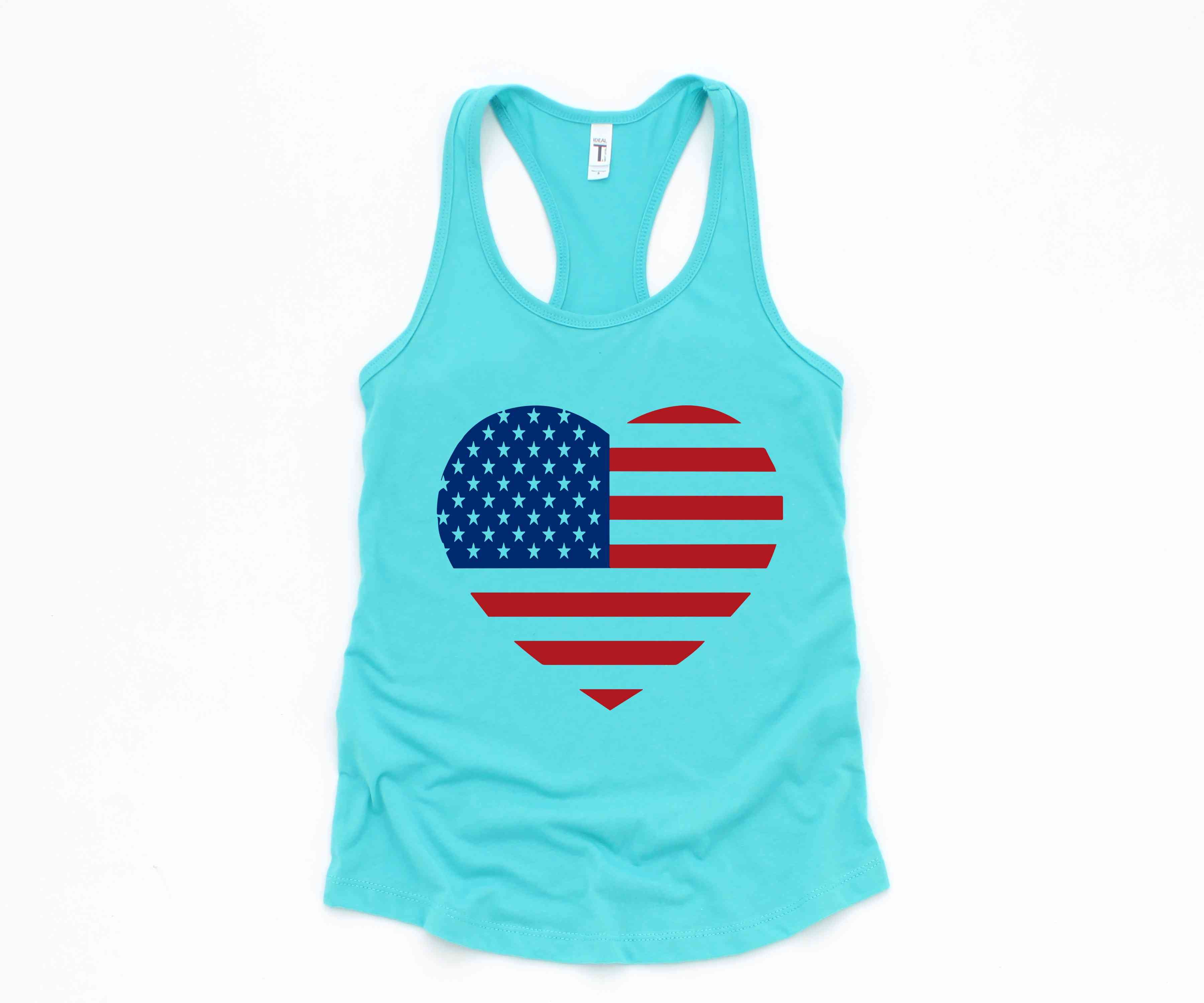 American Flag Tank Top, 4th of July Tank Top, Heart Tank Top, Independence Day Tank Top, Freedom Tank Top, Memorial Day Tank Top