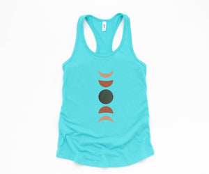 Terracotta Moon Phase Tank Top, Moon Phases Tank Top, Clay Moon Phase Tank Top, Cute Summer Tank Top, Cute Mom Tank Top