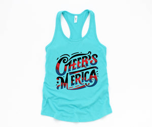 Cheers Merica Tank Top, 4th Of July Tank, Red White And Blue Tank Top, Merica Tank Top, summer tank tops, usa patriotic shirts