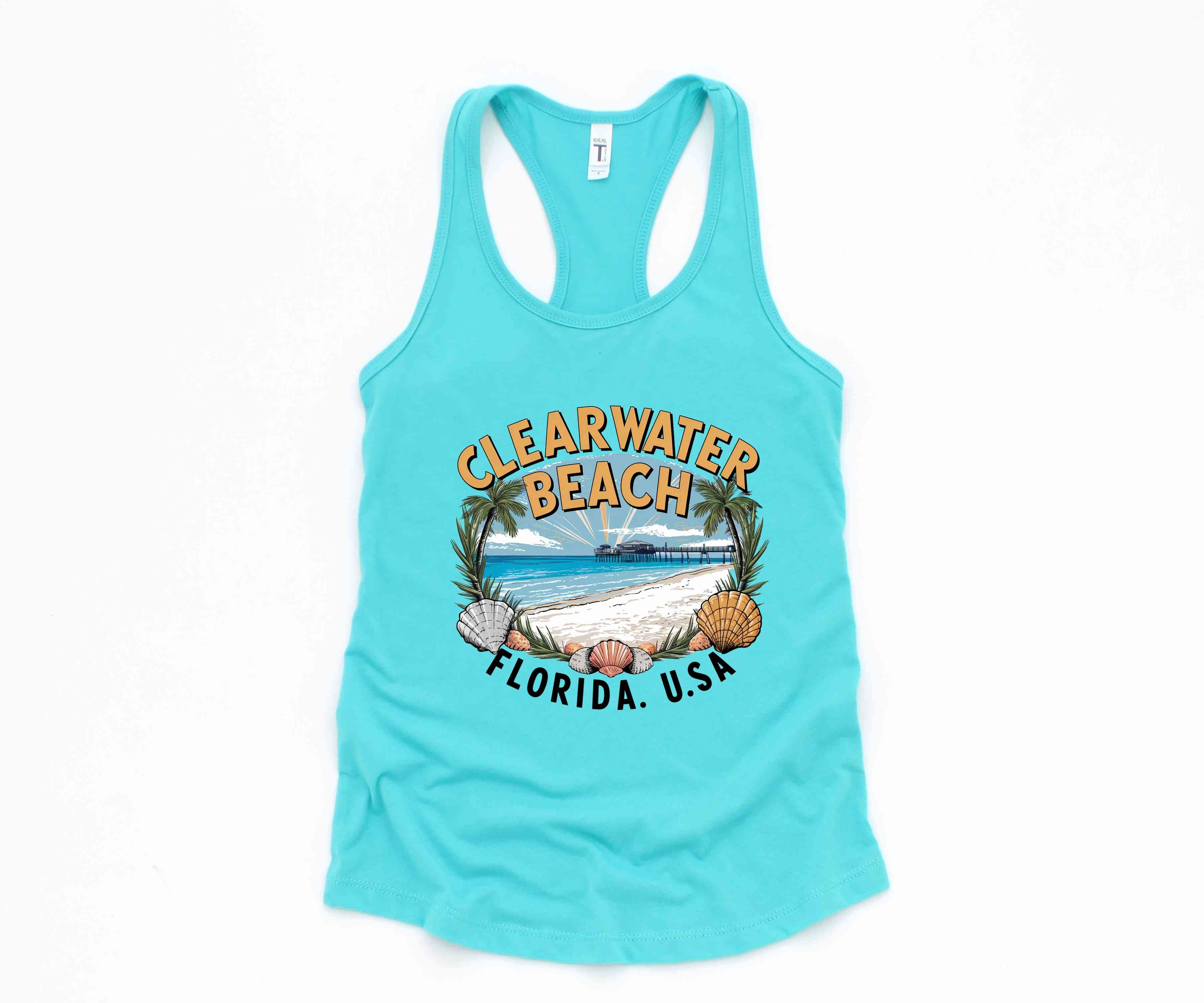 Clearwater Beach Tank Top, Summer Trip Shirt, Beach Trip Tank Top, Beach Tank Top, Beach Gift, Beach Outfit, Retro Beach Shirt