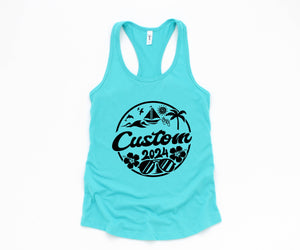 Custom Beach Trip Tank, Personalized Beach Trip Tank, Beach Fan Tank Top, Holiday Tank, Custom Vacation Tank, Custom Travel Tank