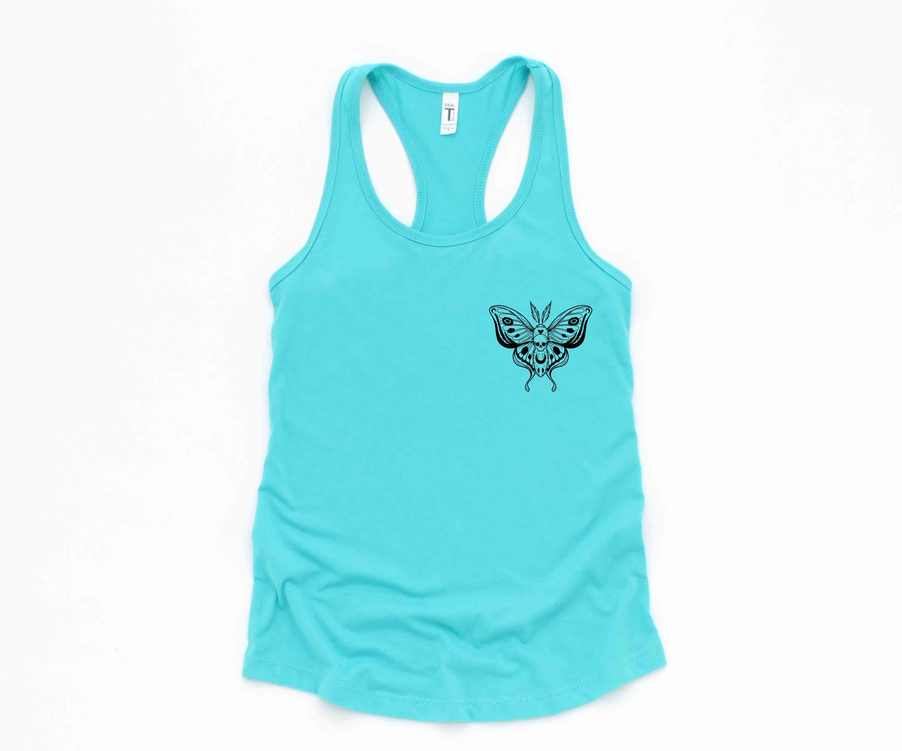 Mystical Death Moth Tank Top, Witchy Moth Tank Top, Witchy Occult Moth Tank Top, Moth Tank Top, Witchy Mystical Moth Tank Top, Death Moth