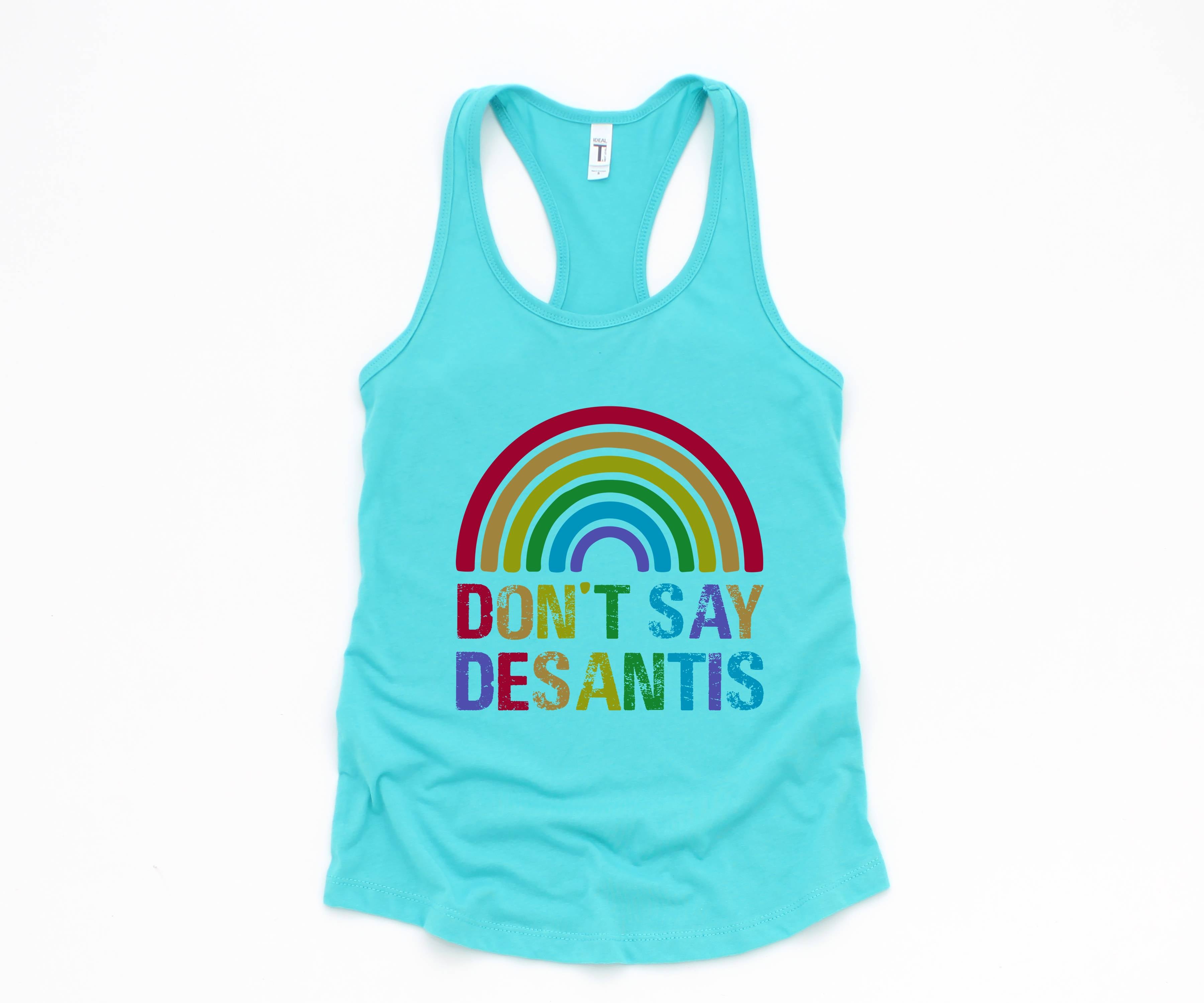 Don't Say Desantis Tank Top, Gay Pride Tank Top, Pride Flag Tank Top, Love Is Love Shirt, Gay Tank Top