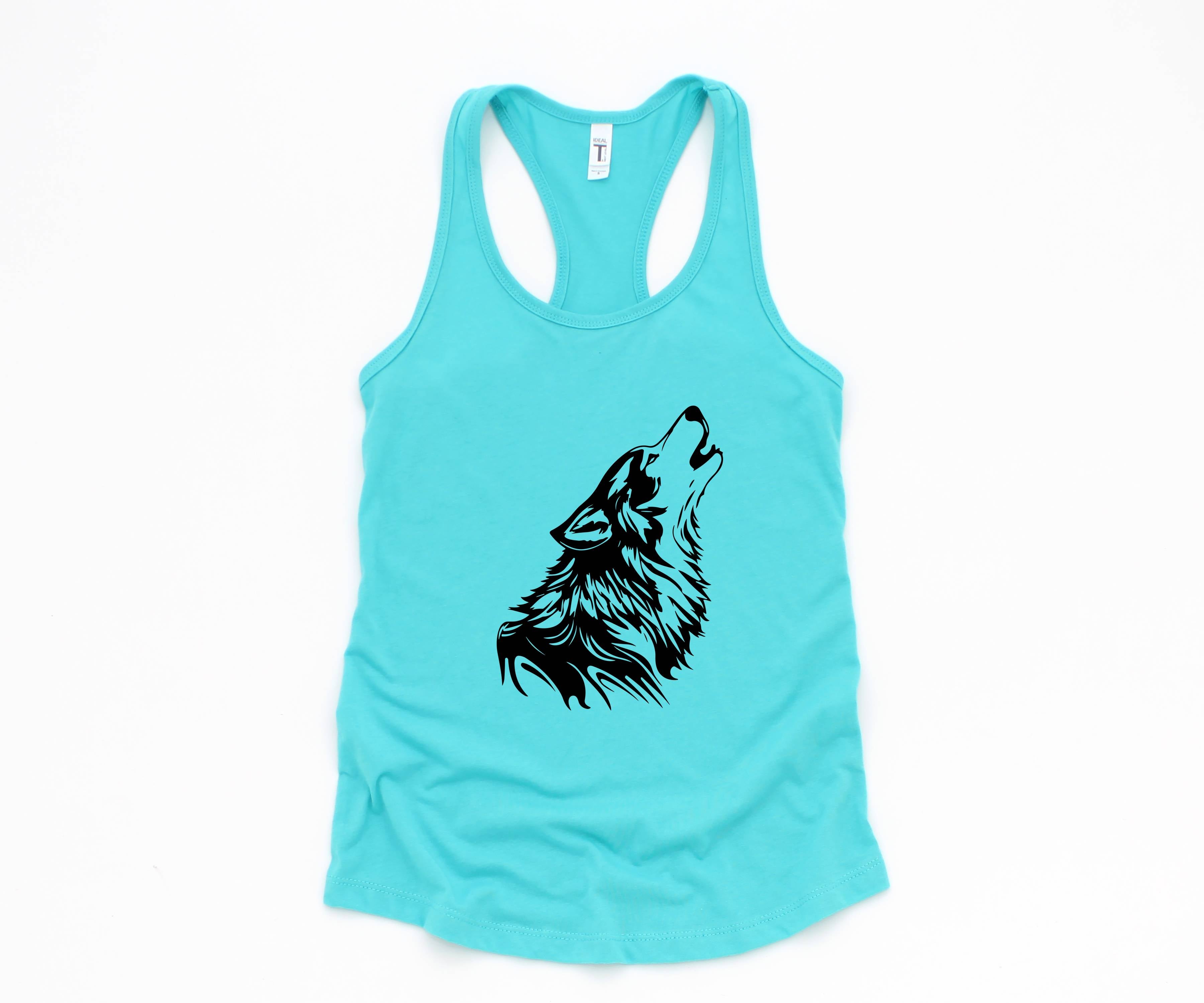 Wolf Tank Top, Howling Wolf Tank Top , Wolves Tank Top, Animal Tank Top, Camp Tank Top, Girls Tank Top, Gift for Mom