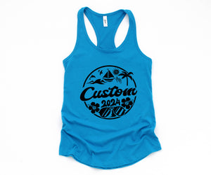 Custom Beach Trip Tank, Personalized Beach Trip Tank, Beach Fan Tank Top, Holiday Tank, Custom Vacation Tank, Custom Travel Tank