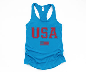 Vintage USA Flag Tank Top, 4th of July Tank, 4th of July Gifts, Vintage Tank Top, USA Apparel, Independence Day Tank Top