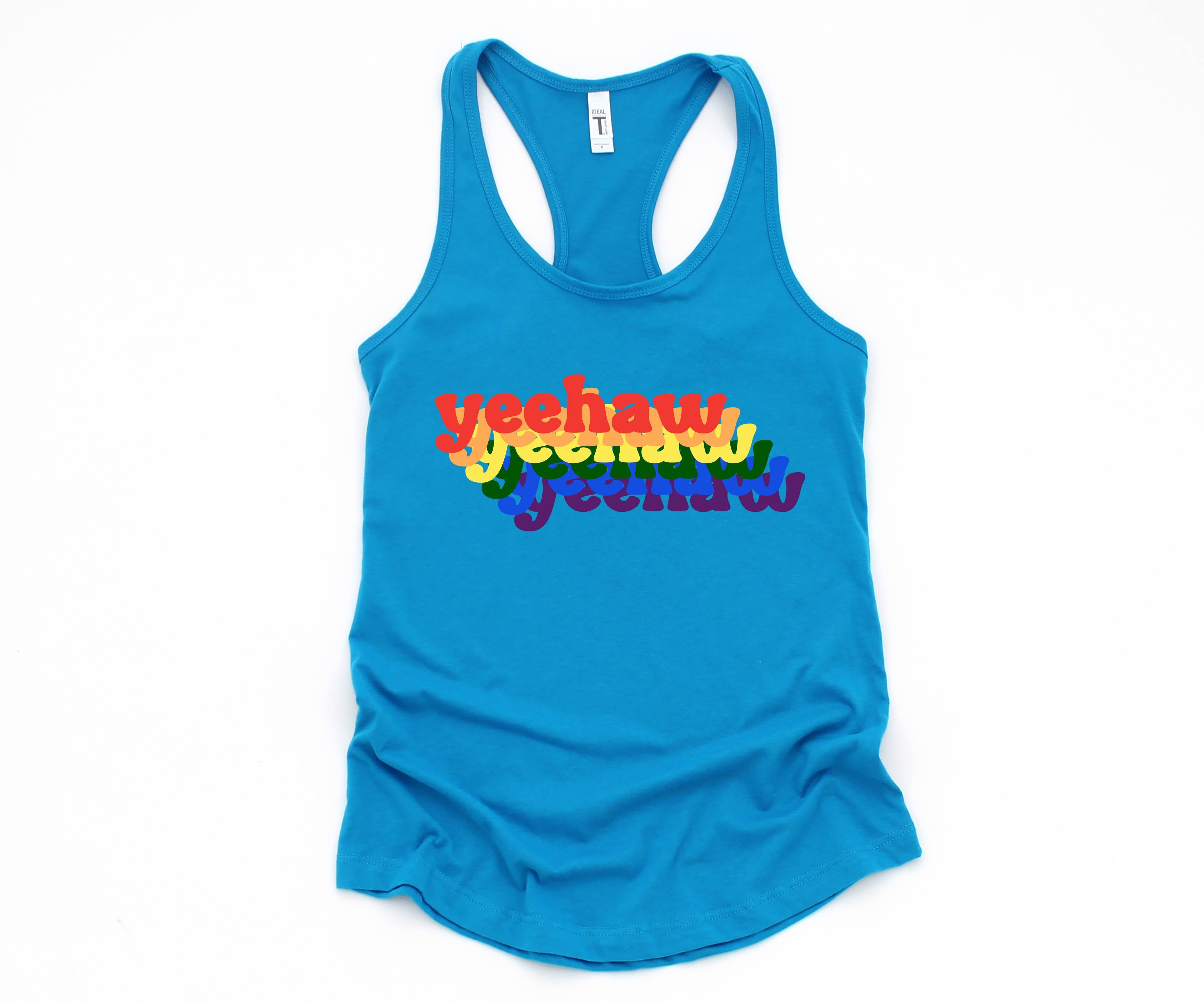 Yeehaw LGBT Tank Top, Pride Month Tank Top, Rainbow Pride Tank Top, Love Is Love Tank Top, Equal Rights Tank Top, Gift For LGBT Support