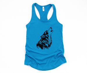 Wolf Tank Top, Howling Wolf Tank Top , Wolves Tank Top, Animal Tank Top, Camp Tank Top, Girls Tank Top, Gift for Mom