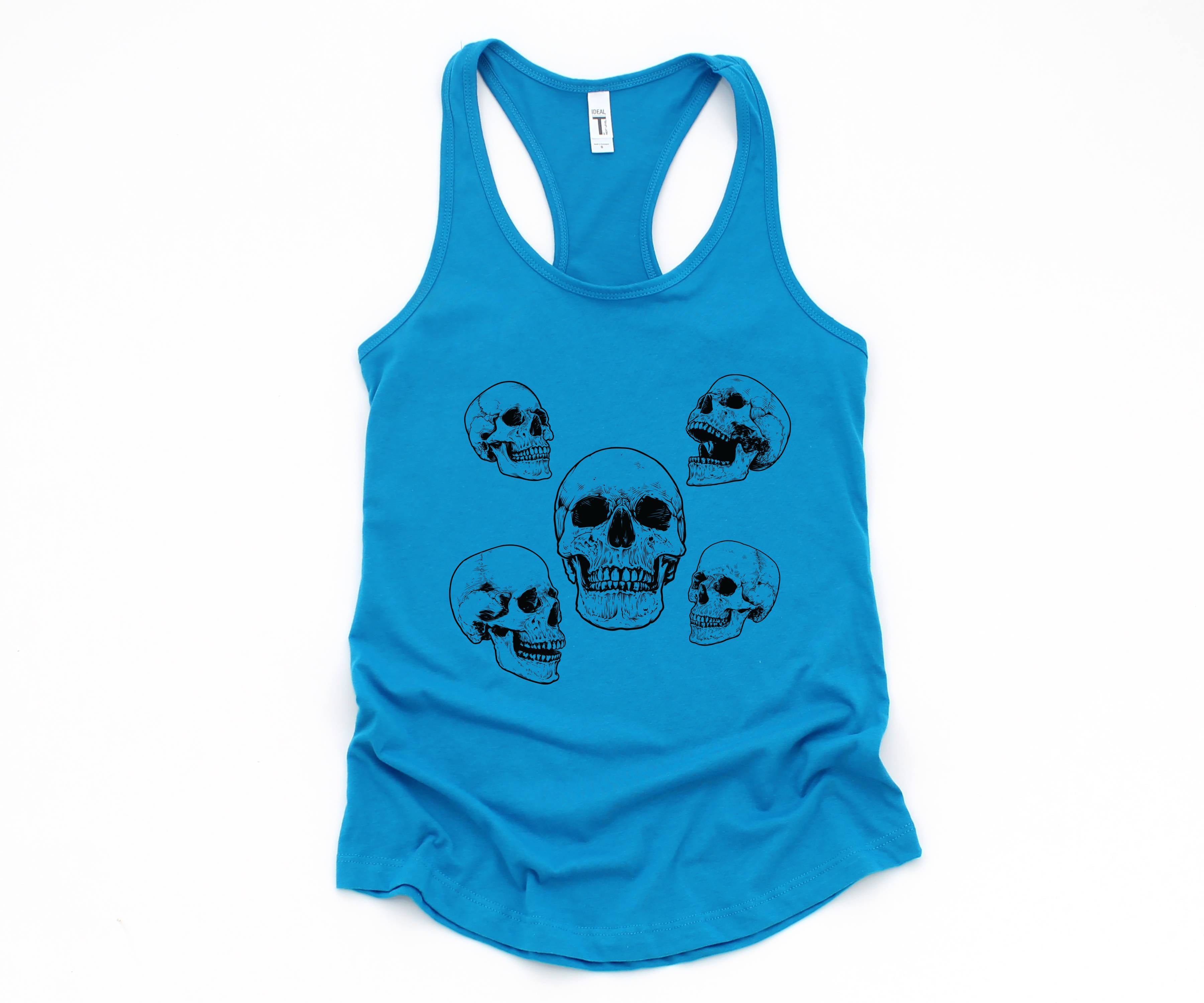 Skull Tank Top, Vintage Skull Tank Top, Skeleton Tank Top, Vintage Tank Top, Skulls Tank Top, Hippie Tank Top, Halloween Tank Top