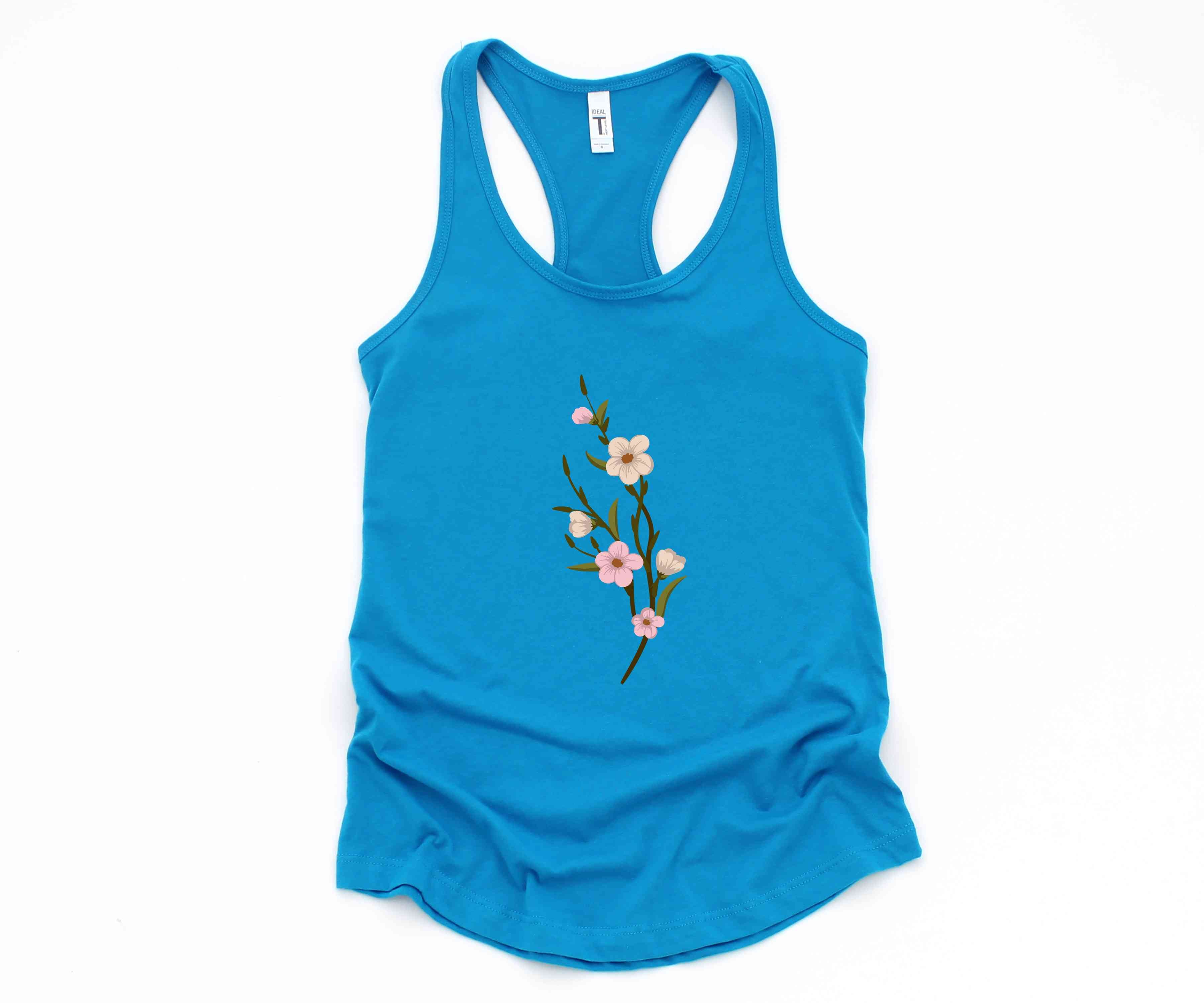 Flowers Tank Top, Trans Pride, Trans Rights, Subtle Trans Tank Top, Cool Trans Shirt, Trans Tank Top, Cute Trans Gift