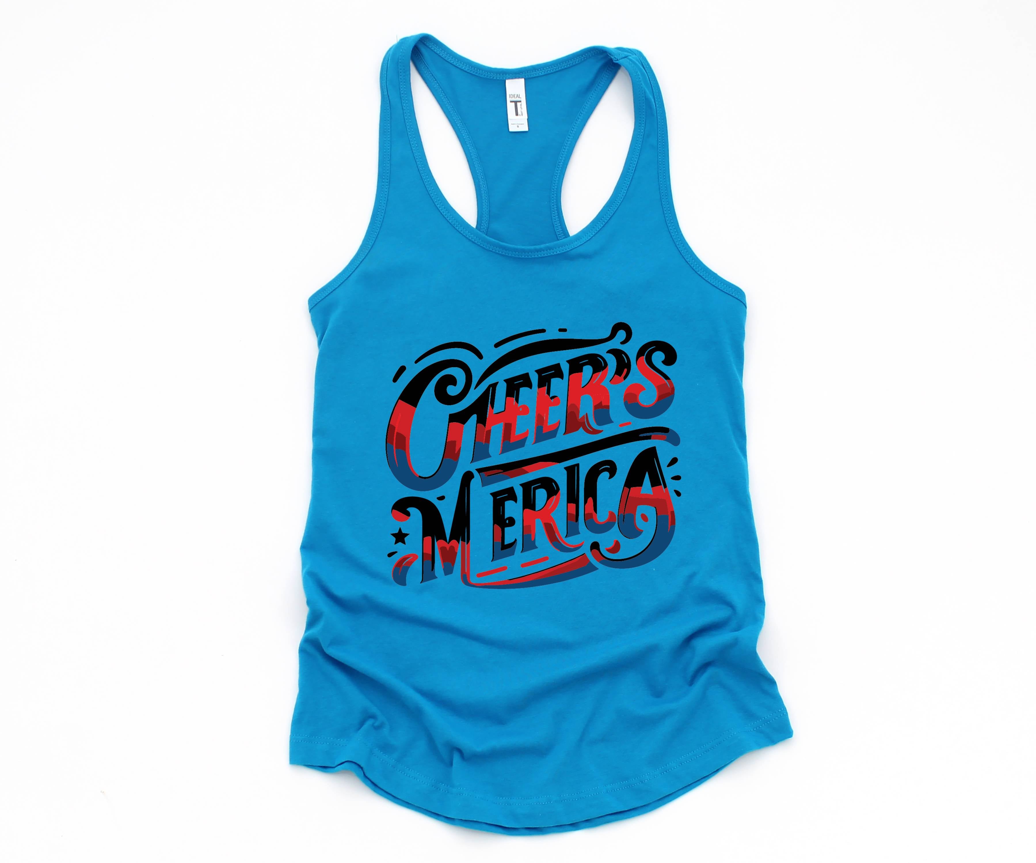 Cheers Merica Tank Top, 4th Of July Tank, Red White And Blue Tank Top, Merica Tank Top, summer tank tops, usa patriotic shirts