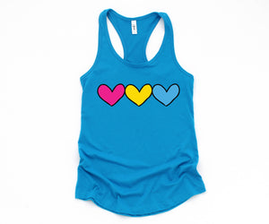 Pansexual Big Hearts Tank Top, Pansexual Pride, Pan Tank Top, Pansexual Rights, Pansexual Gift Ideas, Pansexual Tank Top