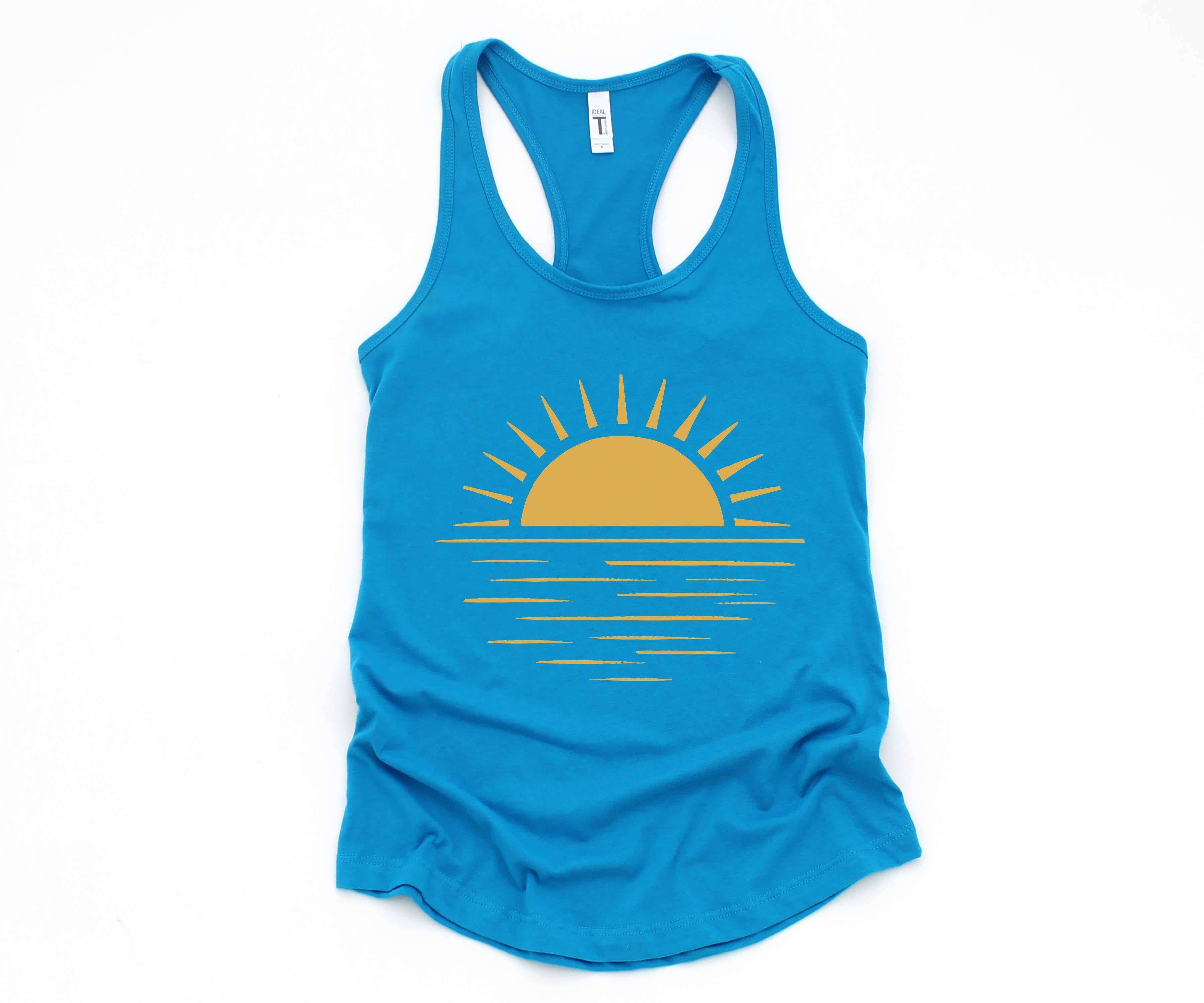 Sun Tank Top, Sunshine Tank Top, Summer Shirt For Lady, Beach Tank Top, Summer Positive Vibes Shirt, Ocean Tank Top