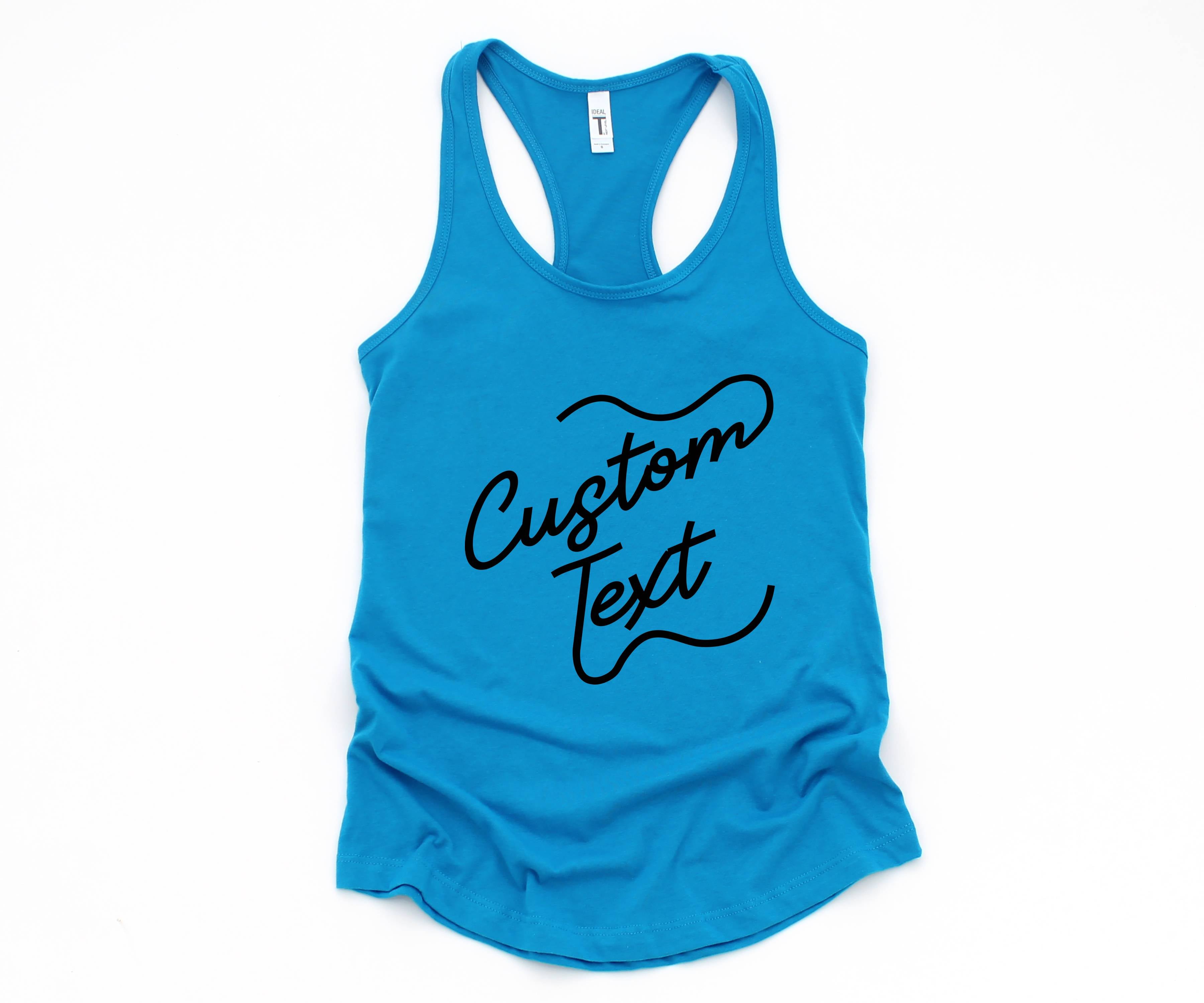 Custom Text Tank, Custom Bride Tank, Your Text Woman Tank, Custom Fitness Tank, Women Custom Workout Tank, Custom Workout Tank Top