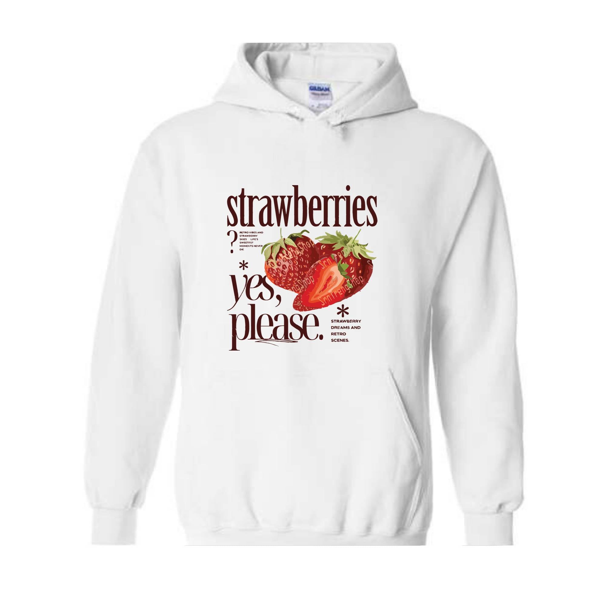 Retro Strawberry Forever Sweatshirt, Old School Hoodie , Yes Strawberries Crewneck, Strawberry Vintage Sweater, Cottagecore Hoodie