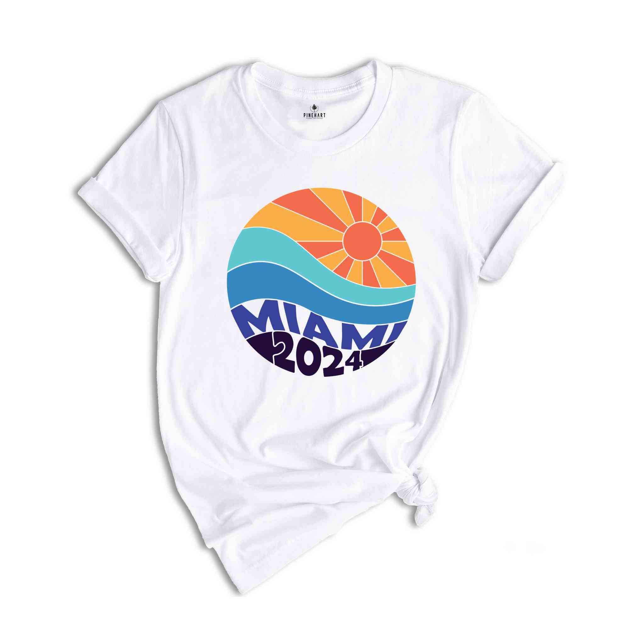 Miami 2024 Shirt, Sun Shirt, Summer Shirt, Vacation Shirt, Summer Trip Shirt, Beach Vibes Shirt, Beach Shirt, Vacay Mode Shirt