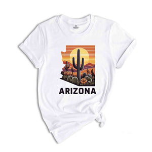 Vintage Arizona Saguaro Cactus Shirt, Prickly Pear Arizona Shirt, Arizona State Shirt, Arizona Sunset Shirt, Arizona Desert Shirt