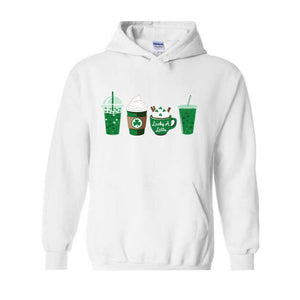 St. Patrick's Coffee Sweatshirt, Lucky Latte Hoodie, St Patrick's Day Hoodie, Funny St Patrick's Day Hoodie, Shamrock Hoodie, Lucky Hoodie