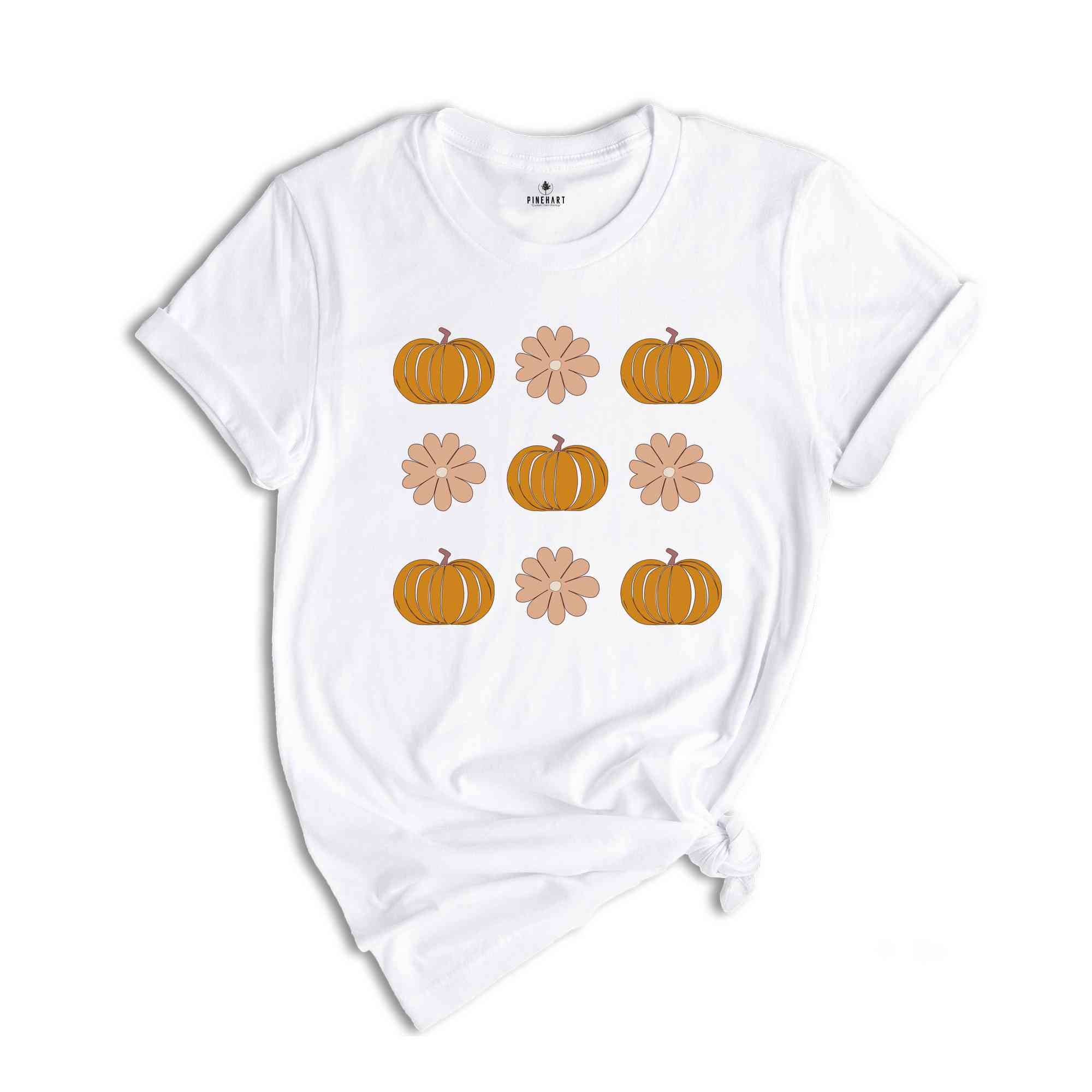 floral Pumpkins Shirt, Retro Pumpkin Shirt, Cute Fall Shirt, Halloween tee, Retro Halloween Shirt, Fall Shirt, Trendy Mom Shirt