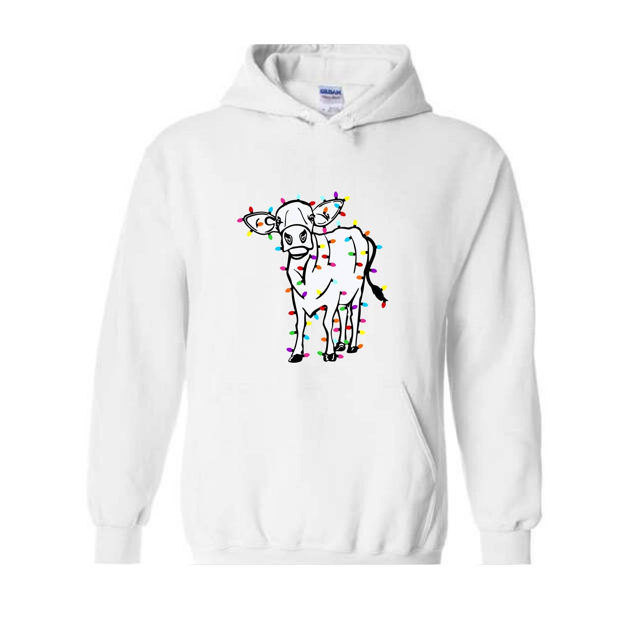 Christmas Highland Cow Sweatshirt, Christmas Animals Sweatshirt, Farm Cow Sweater, Farmer Christmas Sweatshirt