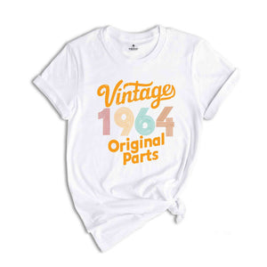 Vintage 1964 Original Parts Shirt, Birthday T Shirt, 1964 Shirt, 60th Birthday Shirt, 60s Retro Shirt