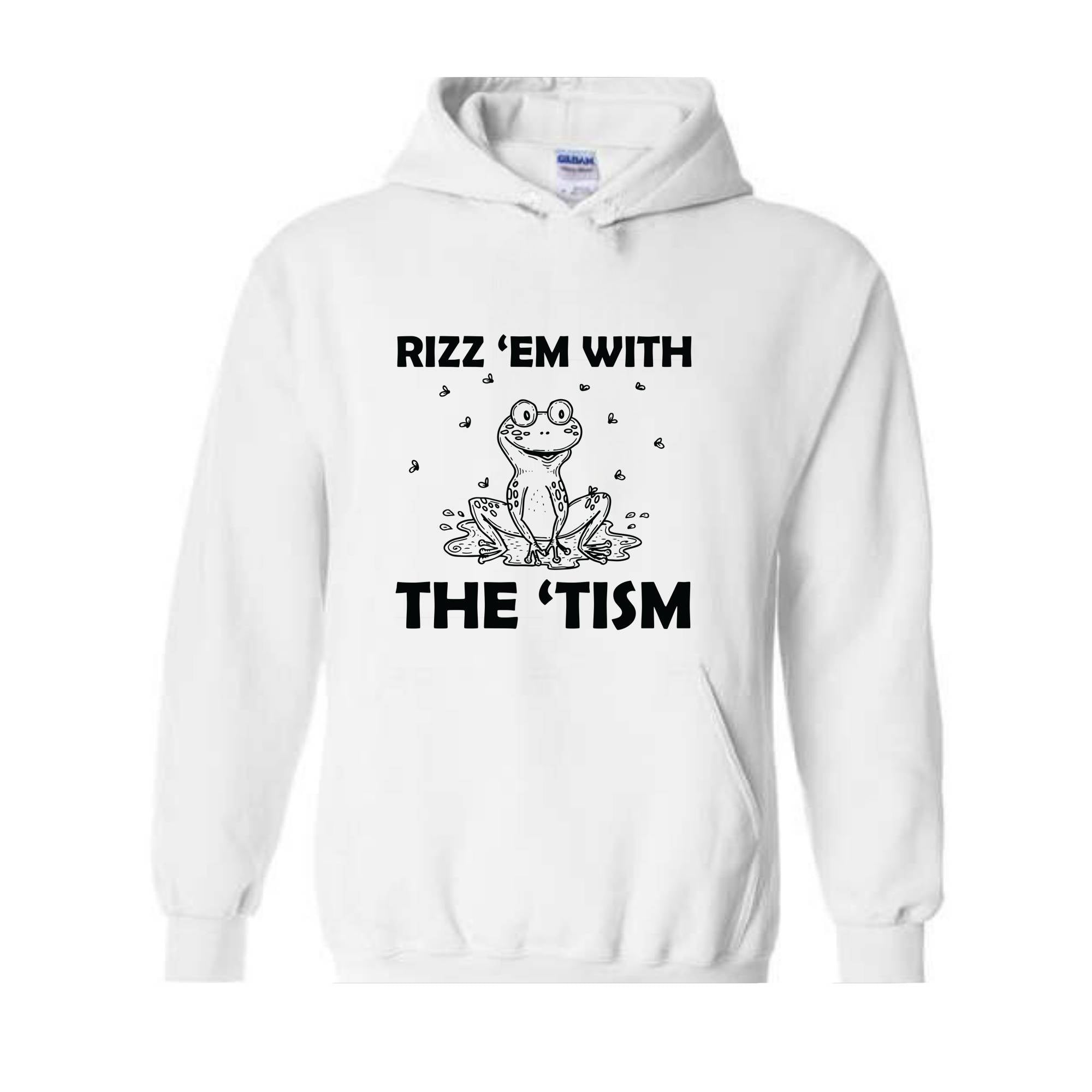 Rizz Em With The Tism Hoodie, Funny Frog Hoodie, Silly Frog Hoodie, Depression Hoodie, Funny Autism Hoodie