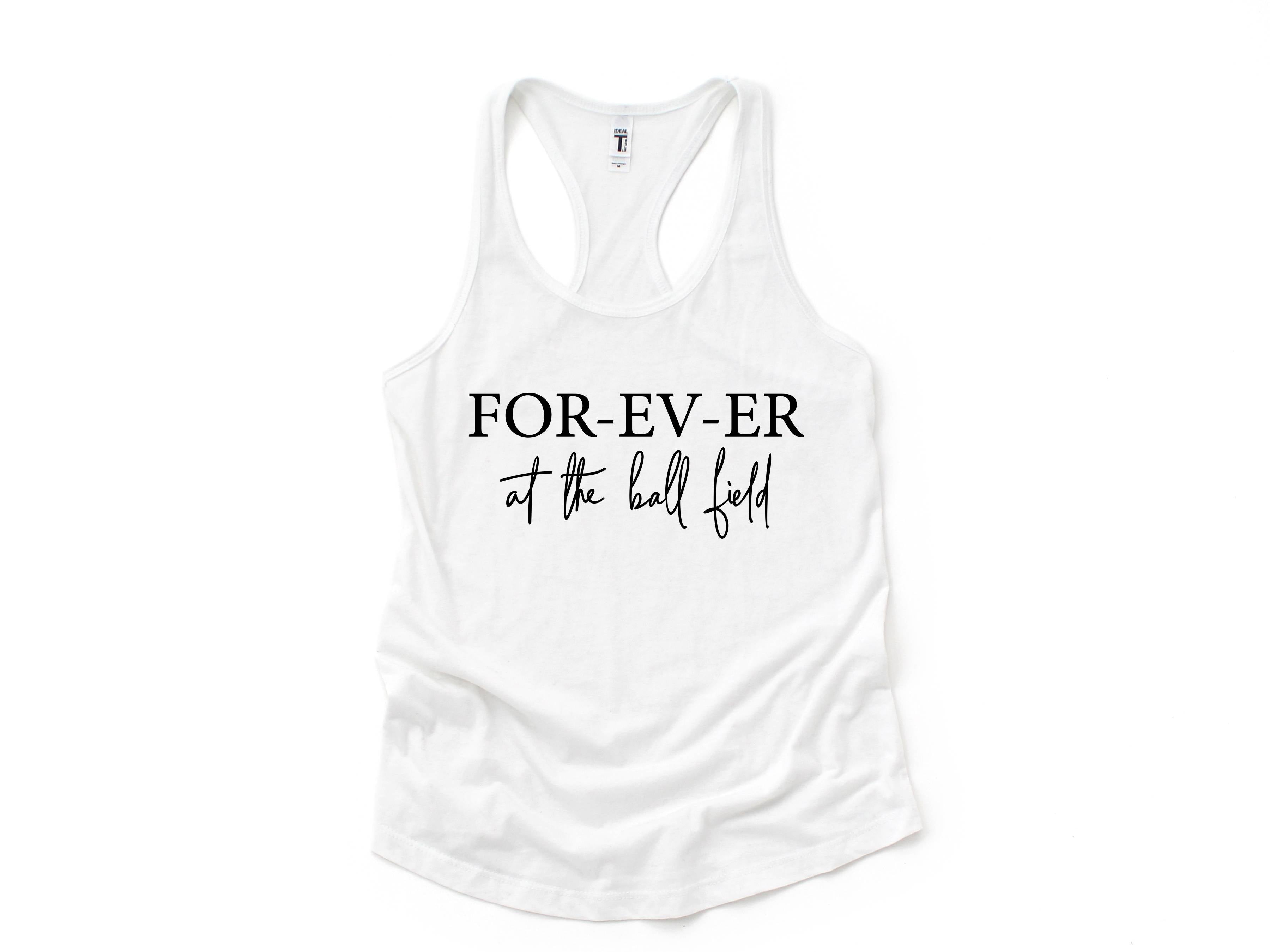 Forever At The Ball Field Tank Top, Baseball Tank Tops, Baseball Tank Top, Mom Shirts, Sports Mom Shirt, Game Day Shirt