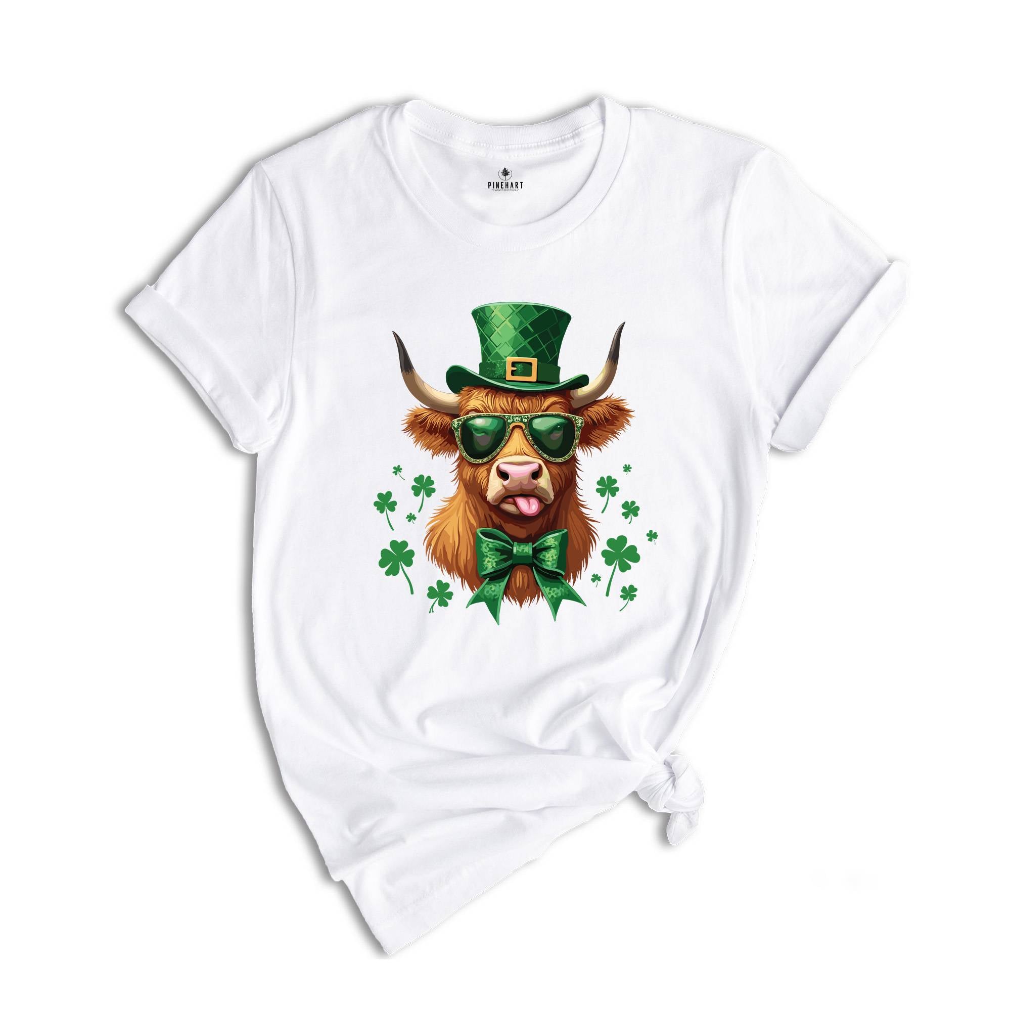 St. Patrick's Day Highland Cow Shirt, Retro St Patricks Day Shirt, Coquette St Patty's Day Shirt, Lucky Shirt, St Patricks Shirt, Irish Tee