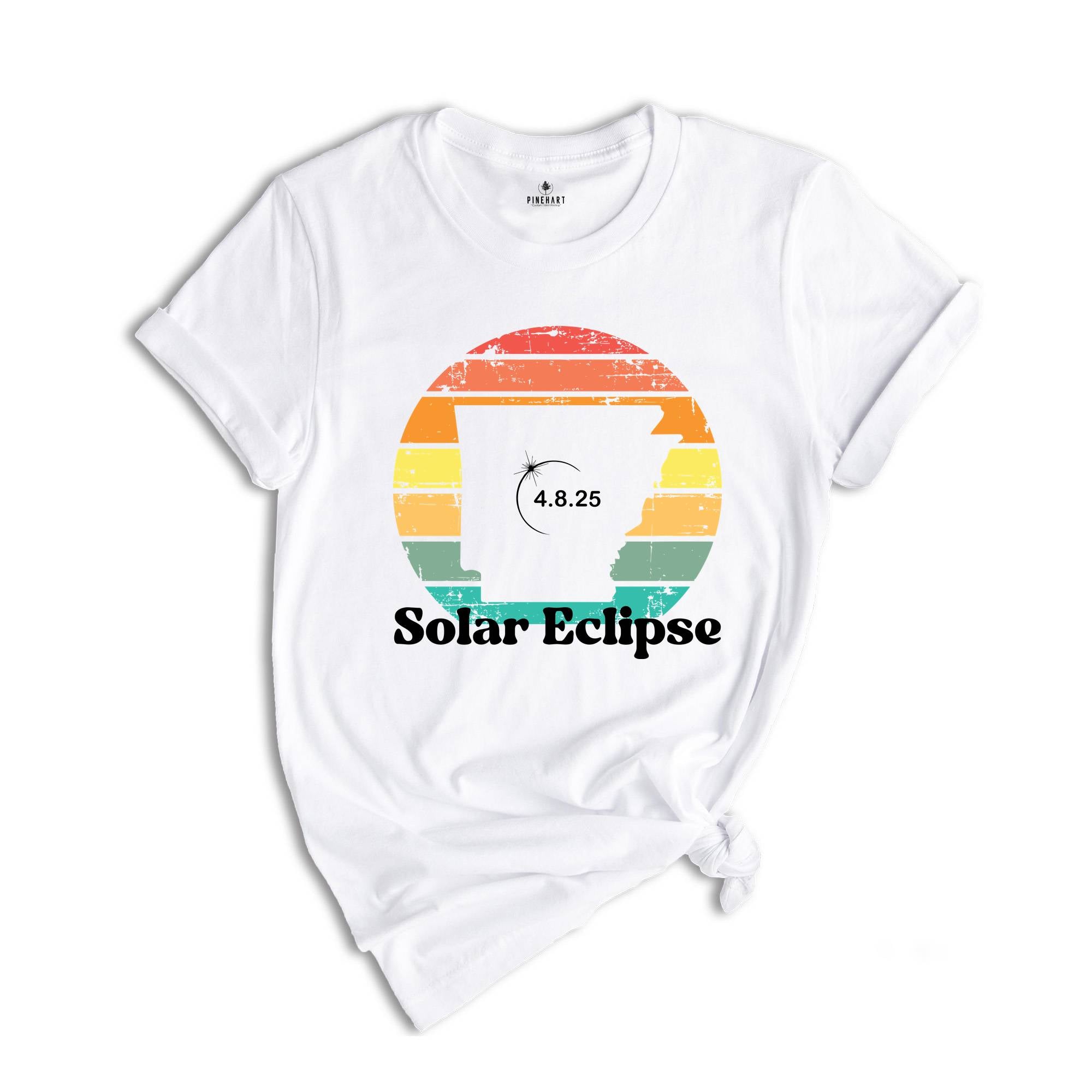 Arkansas Solar Eclipse T-Shirt, April 8 2025 Solar Eclipse, Total Solar Eclipse Apparel, Solar Eclipse Shirt