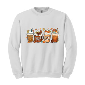 Fall Autumn Coffee Sweatshirt, Pumpkin Spice Sweatshirt, Coffee Lover Sweater, Autumn Sweatshirt, Thanksgiving Gift