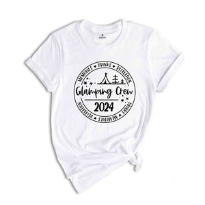 Glamping Crew 2024 Shirt, Girls Camping Trip Shirt, Glamping Shirt, Camper T-Shirt, Outdoor Shirt, Camping Outfit, Girls Weekend Shirt