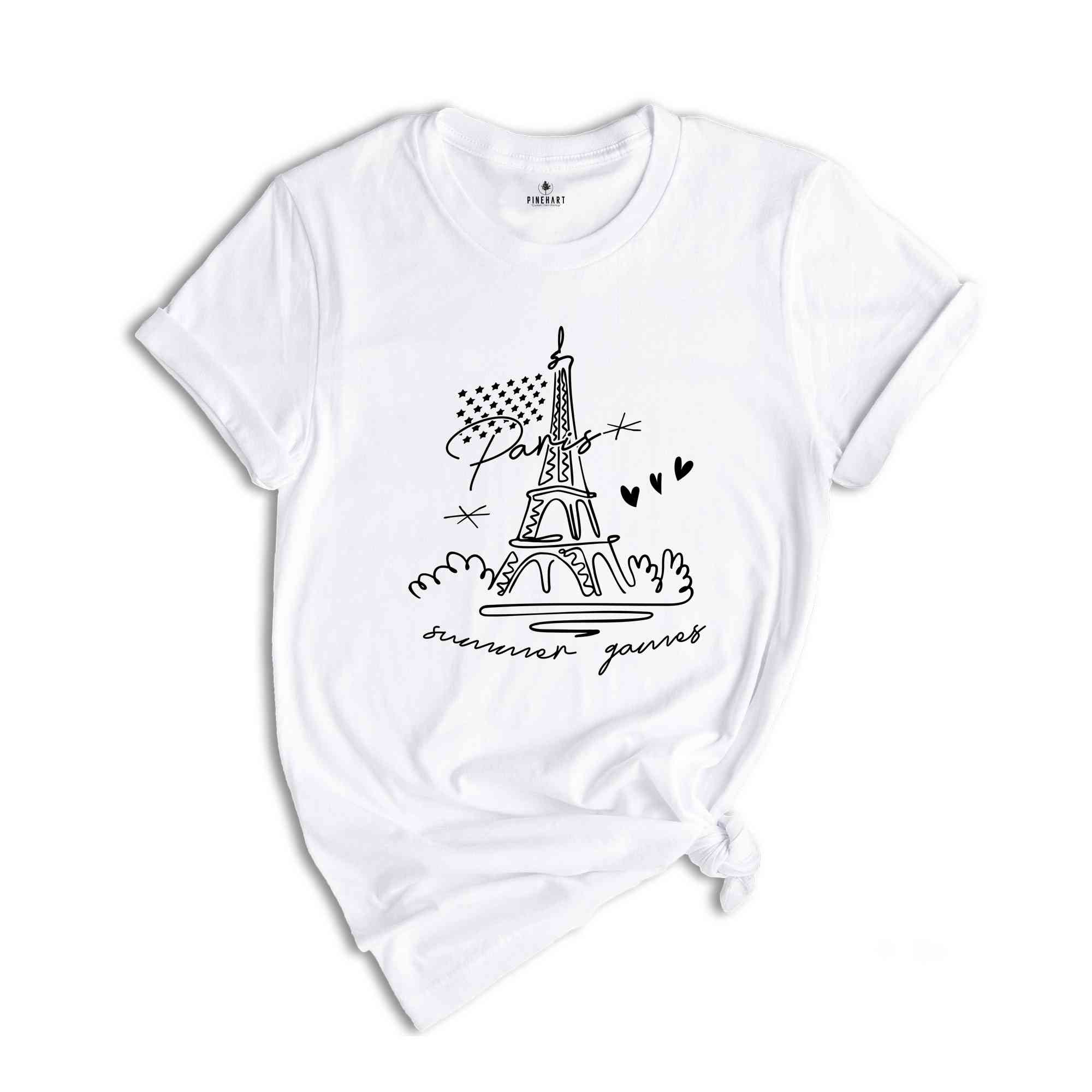 Paris Summer 2024 Shirt, Usa Fan T-shirt, Paris Games Usa Shirt, Paris Summer Games Tee, 2024 Summer Games Shirt, Usa Eiffel Tower Tee