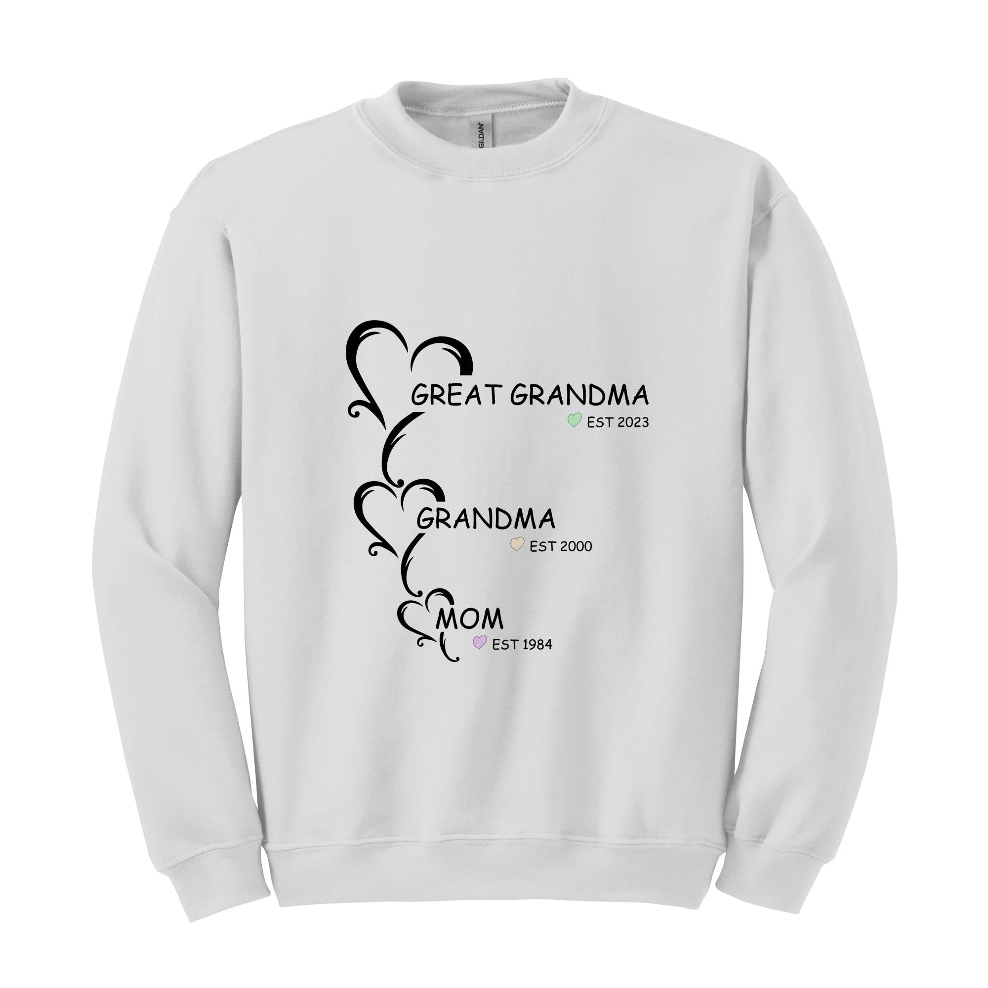 Customized Mama Grandma Great Grandma Sweatshirt, Nana Est Year , Women of The Family Sweatshirt, Mother's Day Gift