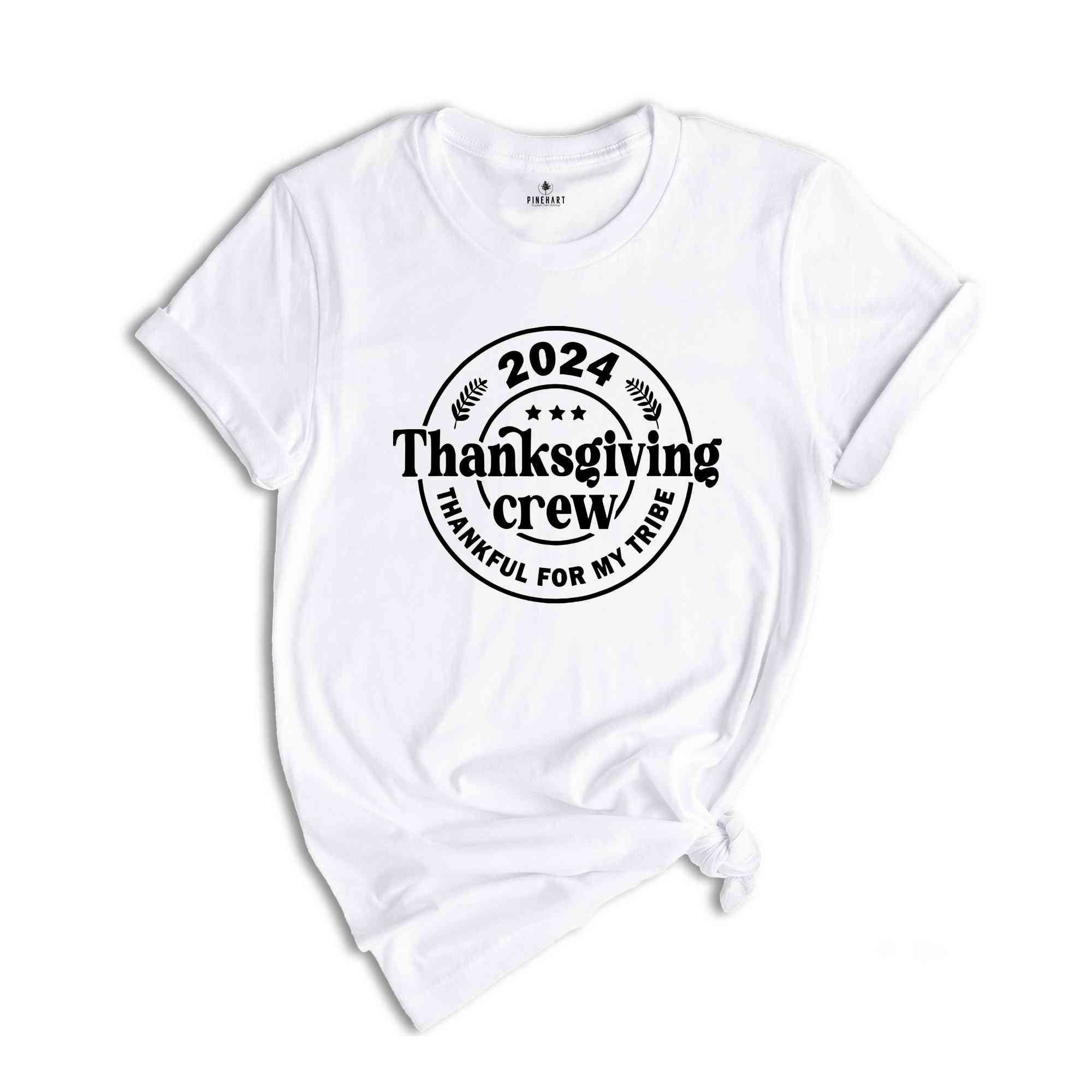 2024 Thanksgiving Crew Thankful For My Tribe T-Shirt, Matching Thanksgiving Day Tee, Thanksgiving Crew Shirt