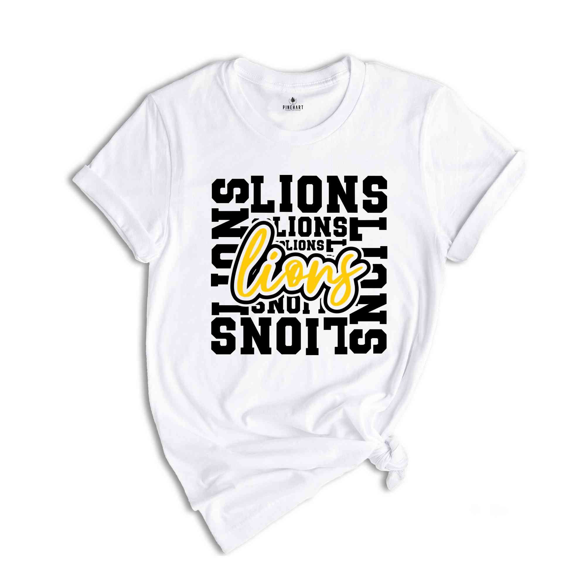 Team Mascot Shirt, lions Team Shirt, lions Team Spirit Shirt, lions Fan Shirt, lions School Shirt, lionss School Spirit