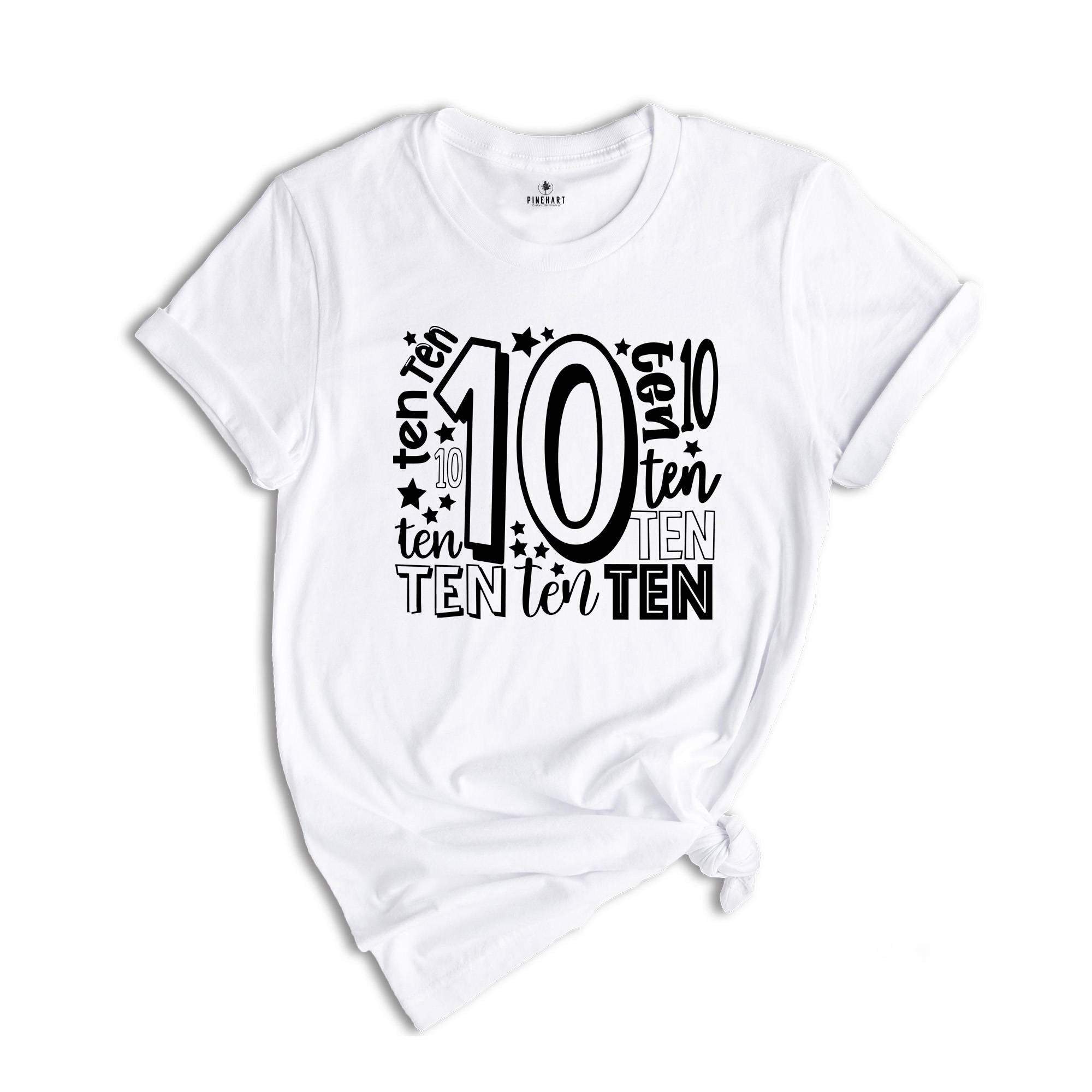 10th Birthday Shirt, Ten Birthday Shirt, 10 Years Old Shirt, 10th Birthday, Tenth Birthday T-Shirt, Birthday Party Tee