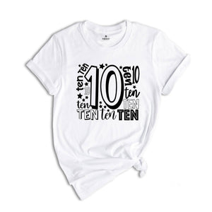 10th Birthday Shirt, Ten Birthday Shirt, 10 Years Old Shirt, 10th Birthday, Tenth Birthday T-Shirt, Birthday Party Tee