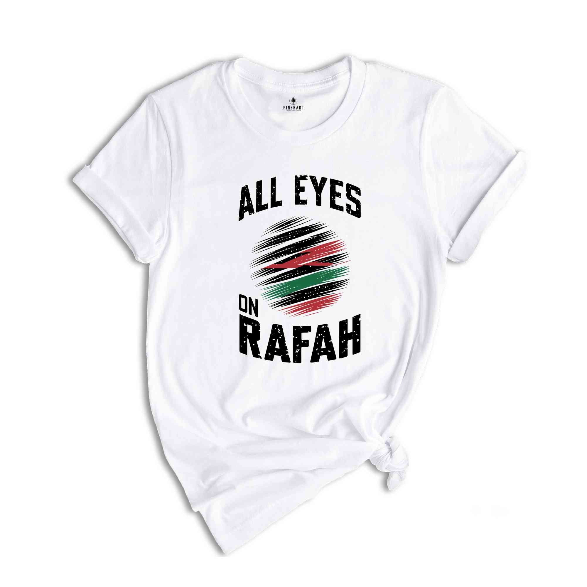 All Eyes on Rafah Shirt, Free Palestine Shirt, Peace Sign Shirt, Palestine Protest, World Peace Shirt, Gaza Palestine T-Shirt