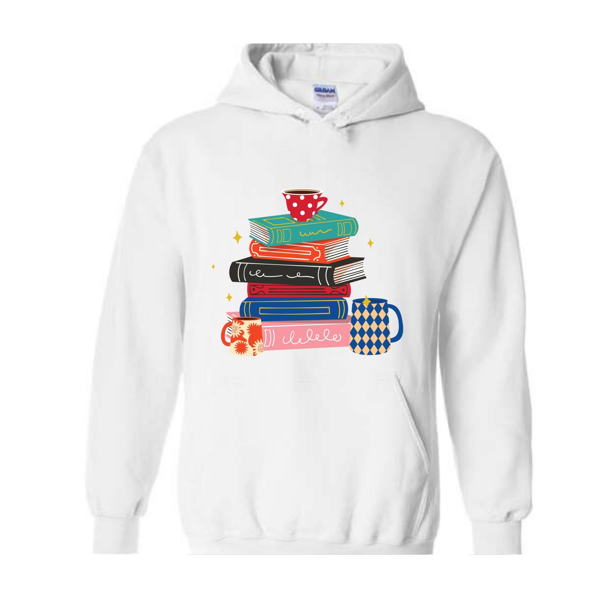 Coffee And Books Sweatshirt, Bookish Hoodie, Gift For Teacher, Librarian Sweater, Cute Books And Coffee Hoodie