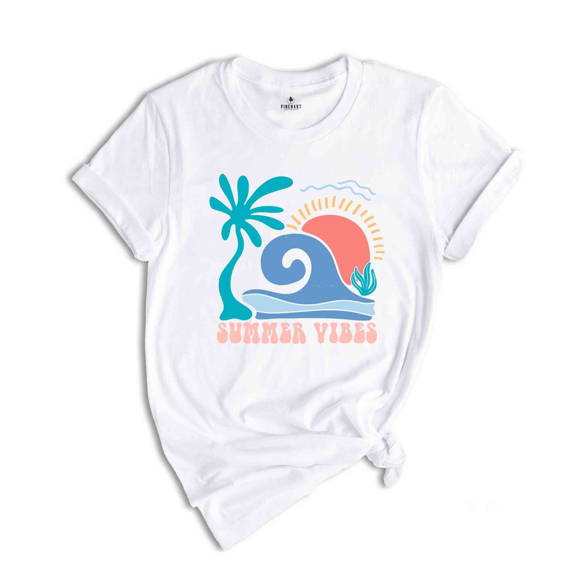 Boho Summer Vibes Shirt, Summer Vibes Shirt, Summer Shirt, Beach Shirt, Cute Summer Shirt, Sunshine Shirt, Vacation Shirt, Palm Shirt