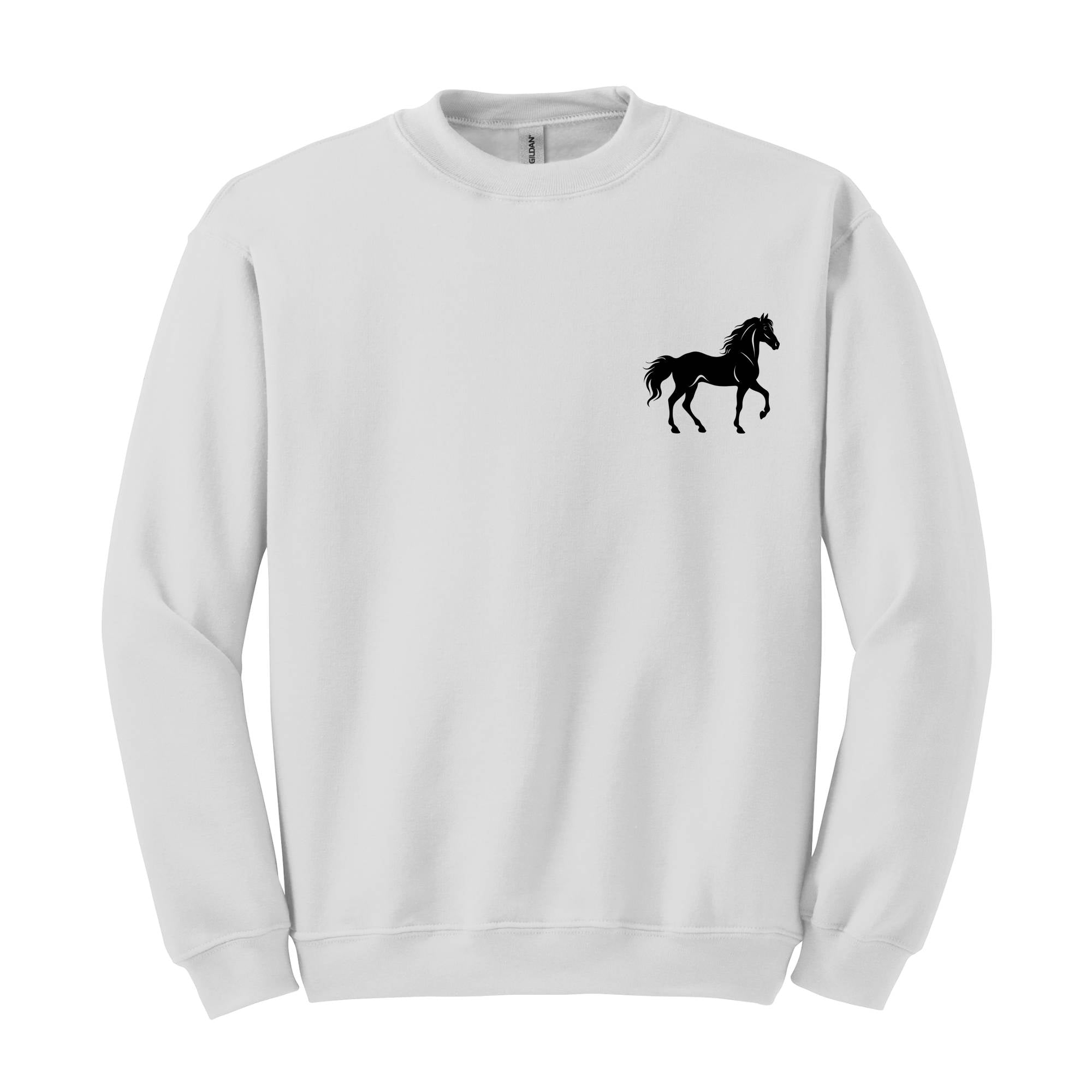 Personalized Equestrian Sweatshirt, Custom Horse Lover , Horse Trainer Gift, Horseback Riding , Girl Horse