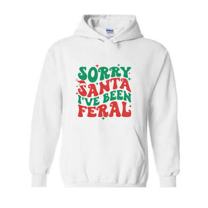 Sorry Santa I've Been Feral Sweatshirt, Funny Christmas Sweatshirt, Christmas Vibes Sweater, Cute Christmas Sweatshirt