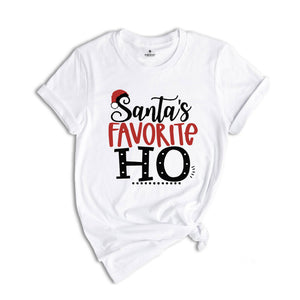 Christmas Santa Shirt, Santa's Favorite Ho Shirt, Matching Christmas T-Shirt, Christmas Couple Gift, Holiday Vibes Tee