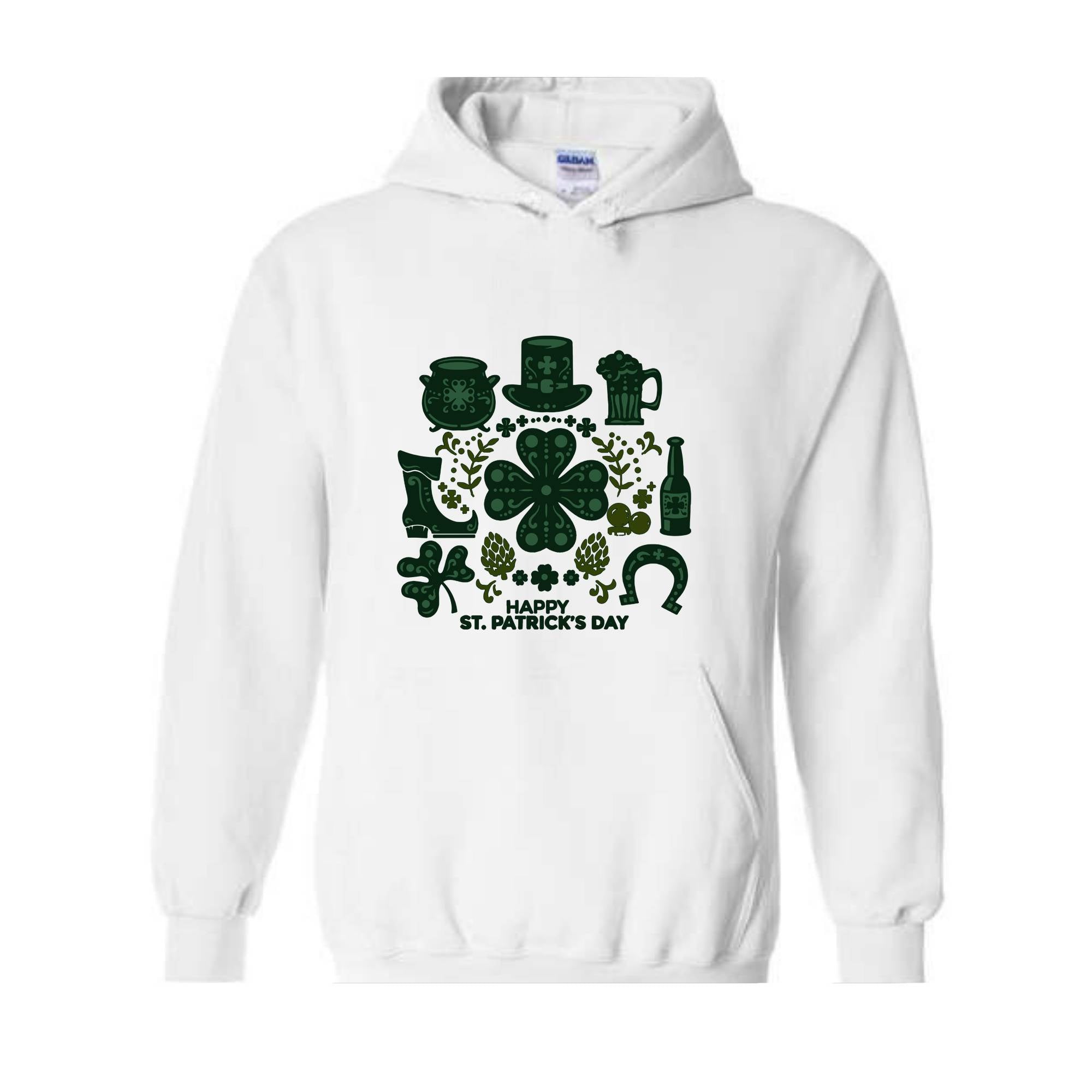 St Patricks Day Sweatshirt, Lucky Shamrock Sweater, Irish Green Sweater, Clover Pullover, Festive Sweatshirt