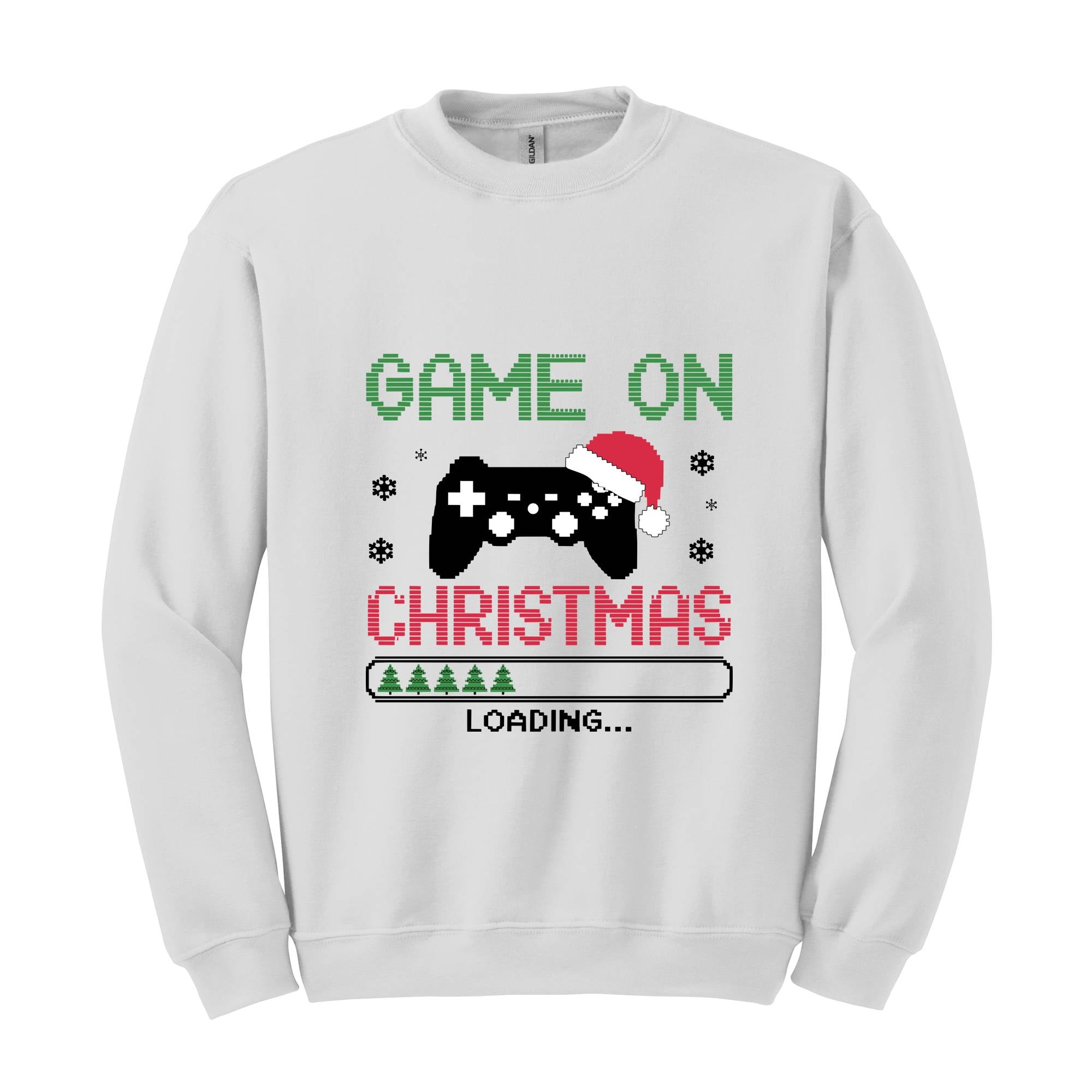 Game On Christmas Loading Sweatshirt, Christmas Gaming Hoodie, Gamer Christmas Gift, Game Controller Hoodie, Gamer Hoodie, Game Player Tee