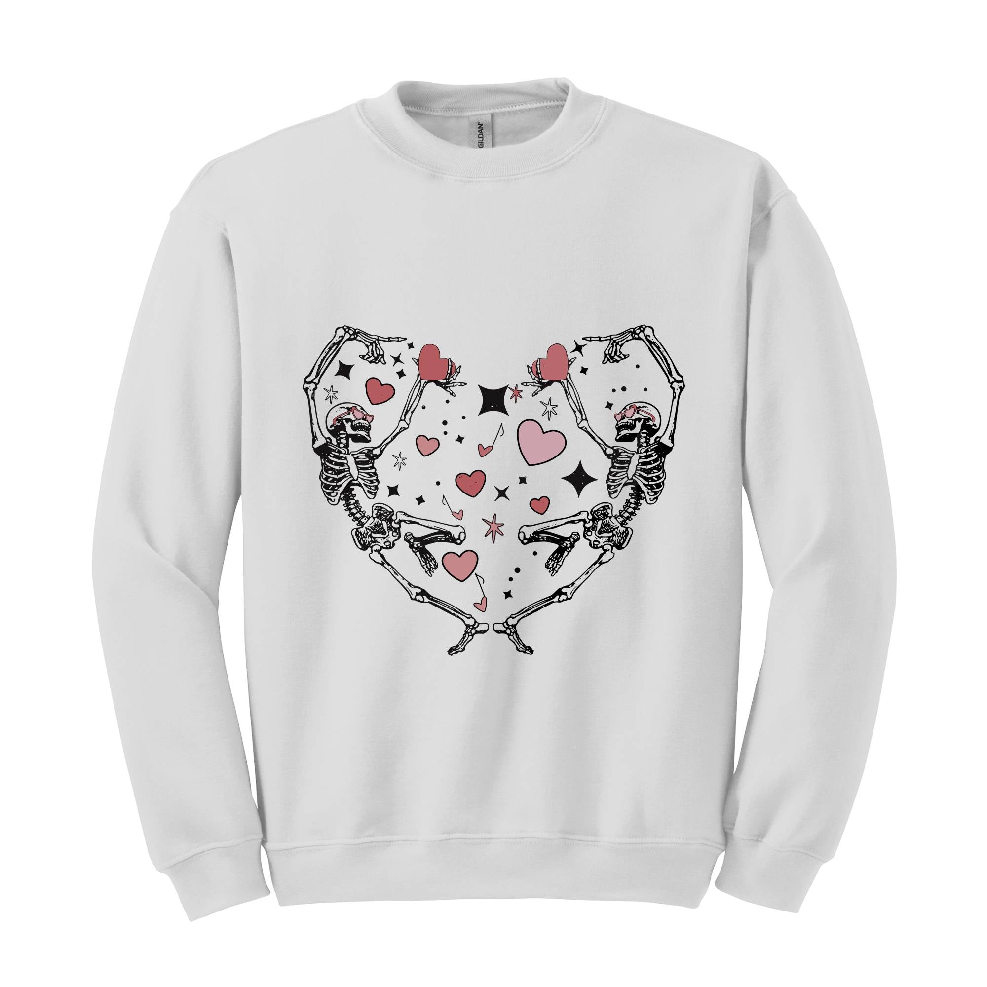 Skeleton Valentines Sweatshirt, Funny Valentines Day, Dancing Skeleton Sweater, Valentines Day Sweatshirt, Love Sweatshirt