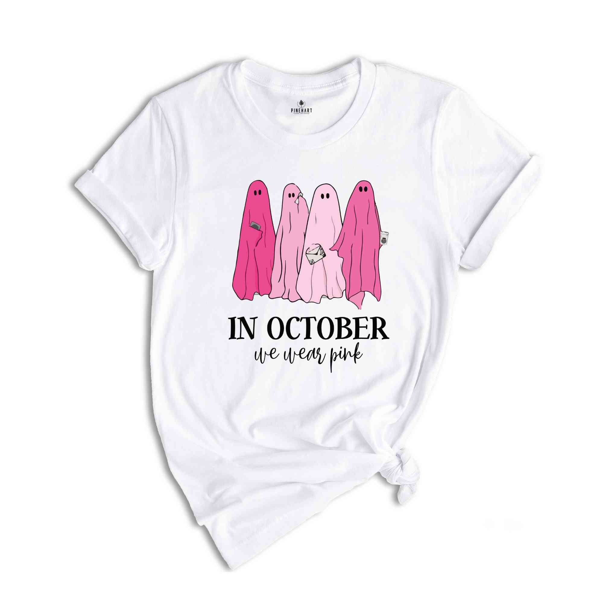 Halloween Mean Girls Shirt, On Wednesday We Wear Pink Ghost Shirt, Mean Girls Ghost Shirt, Pink Ghost Shirt, Mean Girls Halloween