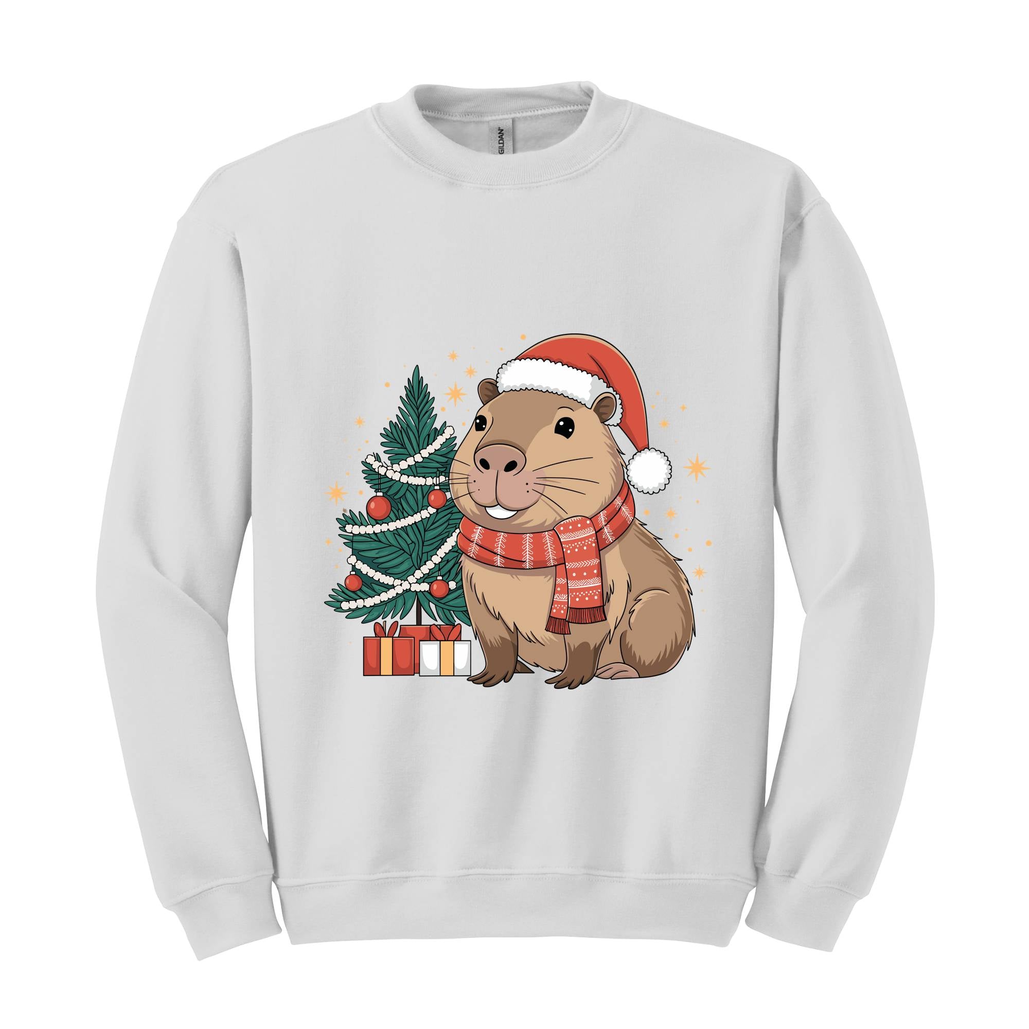 Capybara Christmas Sweatshirt, Gift for Capybara, Capybara Lover Hoodie, Funny Capybara Hoodie, Christmas Jumper Hoodie